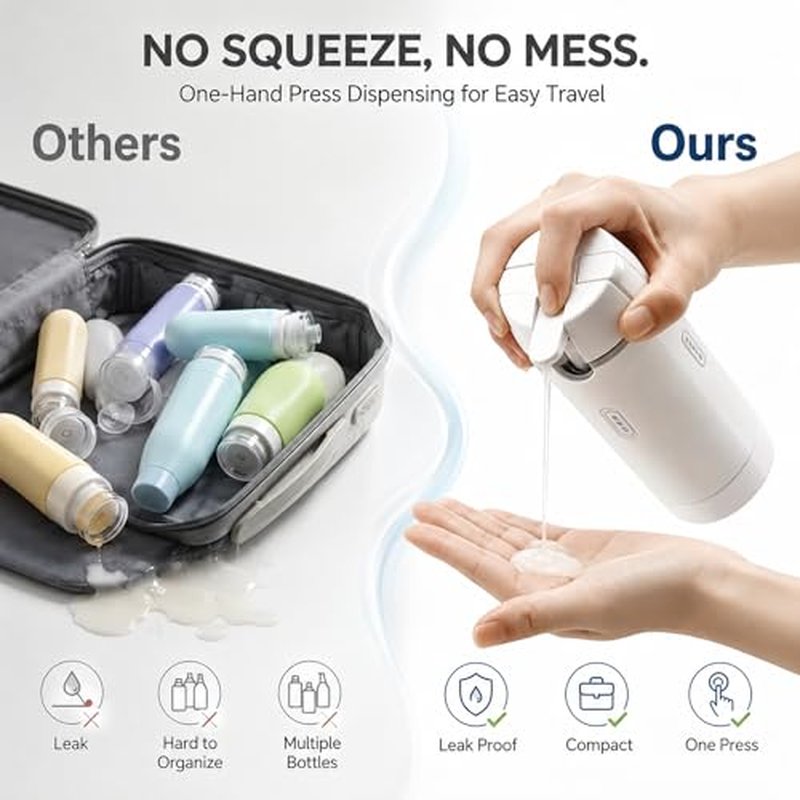 4-in-1 Travel Dispenser Bottle 30ML Leak Proof TSA Compliant