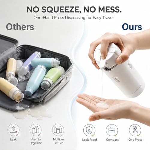 4 in 1 Travel Dispenser Bottle,30ML Refillable Toiletries
