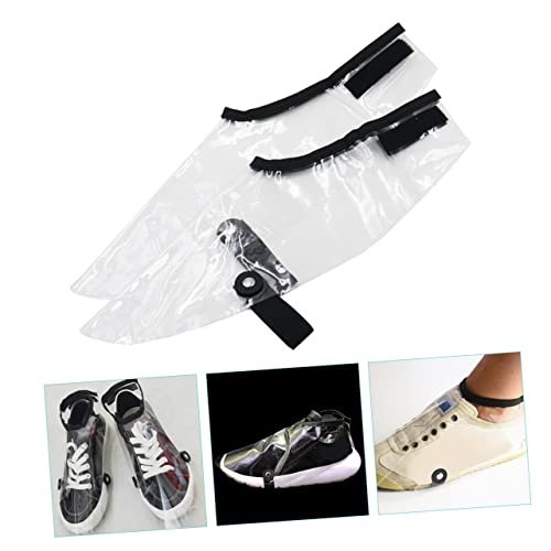 Barber Shoe Protectors Transparent Shoe Covers for Cosmetology Kit Hair Stylist Beauty Salon Clear Plastic Shoe Bags for Barber Shoes and Reusable