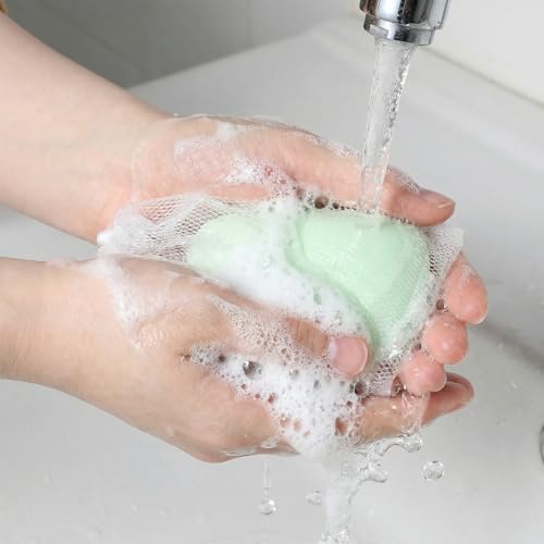 30 Pcs Mesh Soap Bags with Drawstring – 4.33 x 3.54 in