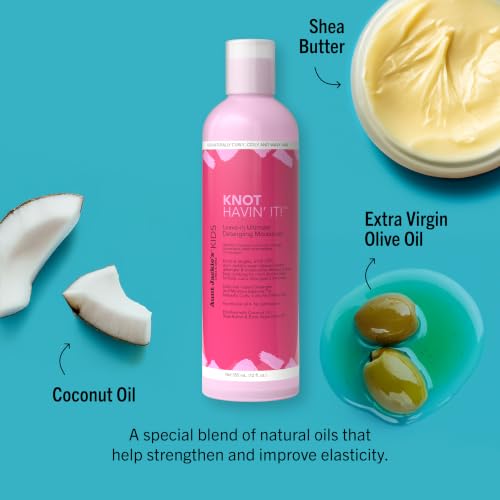 Aunt Jackie's Kids Knot Havin' It Leave-In Detangler Moisturizer 12 oz, Green Pack
