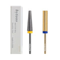 XF Super Long 5 in 1 Nail Drill Bits, Medium Gold Long Barrel Carbide Nail Bit, Electric File Tool Drills Manicure Accessories(2Pcs)