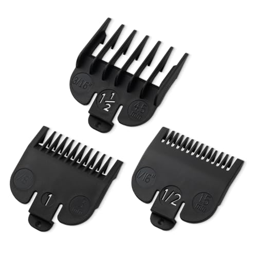 Clipper Guards Set for Wahl Clippers - 3-Piece Guide Combs (1/16" to 3/16")