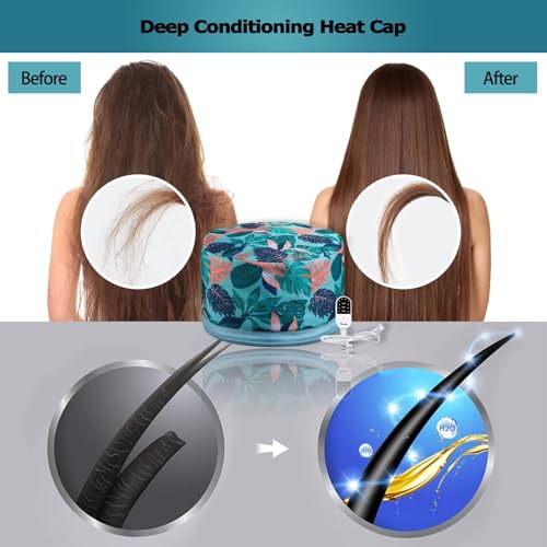 VICARKO Hair Steamer Cap with 10 Heat Settings & Timer