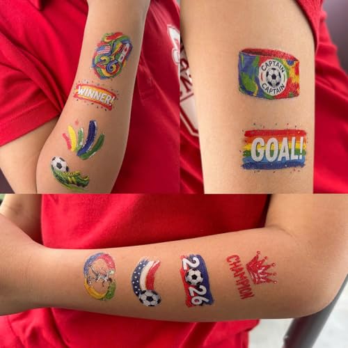 75PCS Soccer Temporary Tattoos - World Cup Fan Party Favors