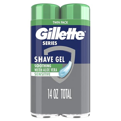 Gillette Series 3X Sensitive Shave Gel Twin Pack, 7 Oz