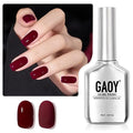 GAOY Dark Red Cherry Gel Nail Polish - 16ml UV LED Light Cure Soak Off
