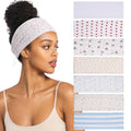 7-Pack Non-Slip Floral Headbands for Women - Soft & Stretchy Hair Accessories