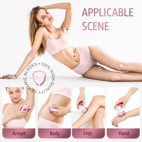 Rechargeable Electric Razor for Women - Waterproof Shaver for Legs, Face & Body
