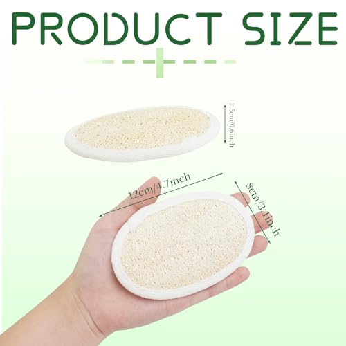 54 Pcs Exfoliating Loofah Pad Bulk Natural Scrubber Luffa Brush Close to Skin Body Scrubber Shower Loofah Sponge Pad for Men Women Spa Bath