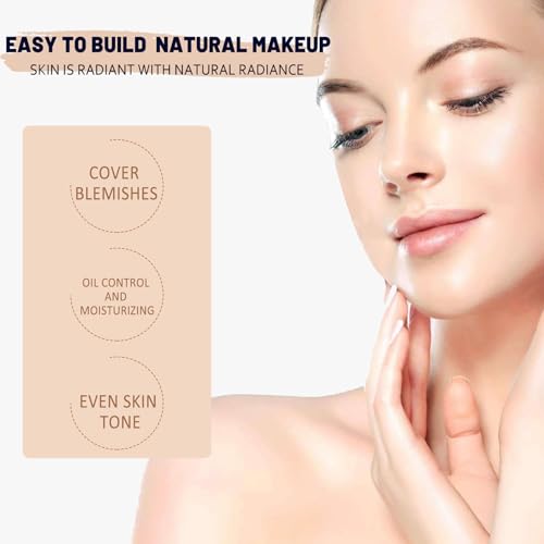 Luvie Glow Foundation Cushion, 2026 New Mushroom Head Air Cushion CC Cream, Air Cushions Foundation Moisturizing Concealer Brighten Long-Lasting for All Skin Types (Ivory)