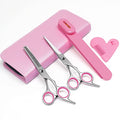 DIY Hair Cutting Kit - Stainless Steel Scissors, Split Ends Trimmer & Clips