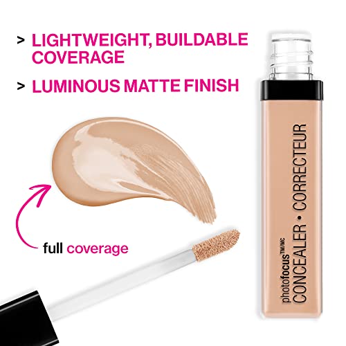 Wet n Wild Photo Focus Concealer, Light Ivory, Under Eyes, Makeup, Blemish, Full Coverage, Lightweight (Pack of 2)