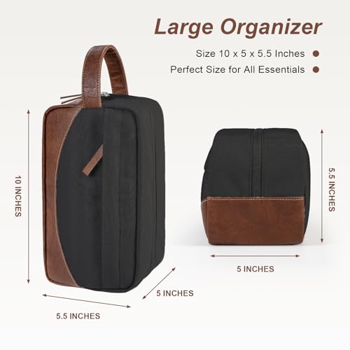 Travel Toiletry Bag for Men | Hanging Dopp Kit | Water Resistant