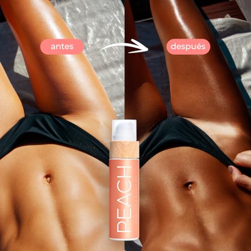 COCOSOLIS PEACH Tanning Accelerator - Organic Tanning Oil with Vitamin E & Peach Fragrance for Fast Intense Tan - Tanning Enhancer for Rich Tan - Nourishing Body Lotion