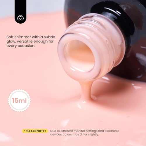Beetles Nude Builder Gel 8 in 1, 15ml Peach Pink - Peel & Hard Nail Extension