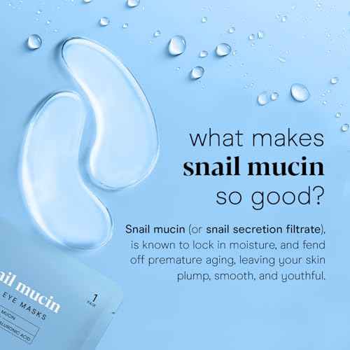 Baebody Advanced Snail Mucin Under Eye Patches for Women & Men (6 Pairs) - Under Eye Masks for Dark Circles and Puffiness - With Niacinamide - Reduce Fine Lines and Wrinkles