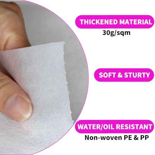Disposable Massage Table Sheets 2 Roll 30 g/m2 Waterproof Thick Non Woven Bed Sheets ,71 x 31.5 inches, 50 Sheets per Roll with Face Hole for Beauty Salon Hotels (2)