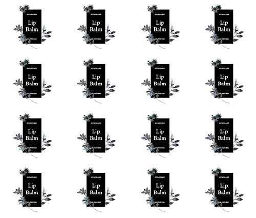 ZZYBIA Homemade Skincare Products Adhesive Labels Stickers for Lip Balm Container Tubes 20pcs (Simple Elegance)