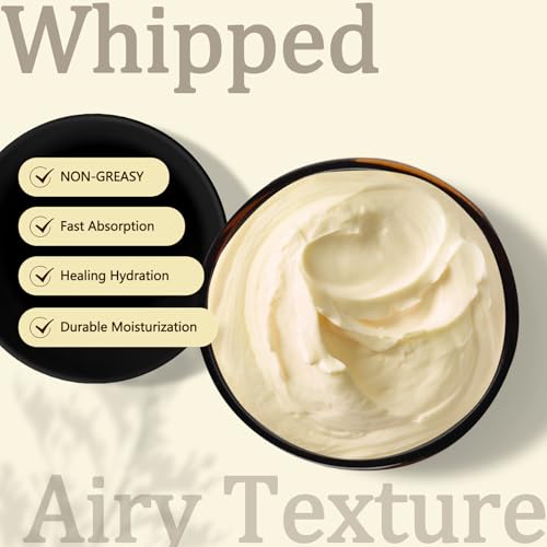 Organic Grass-Fed Beef Tallow Balm with Raw Honey - Face & Body Moisturizer - Natural Whipped Skin Care Cream for Dry Skin- Hydrating Body Lotion for Nourishment (Unscented, 115g/4.06oz)