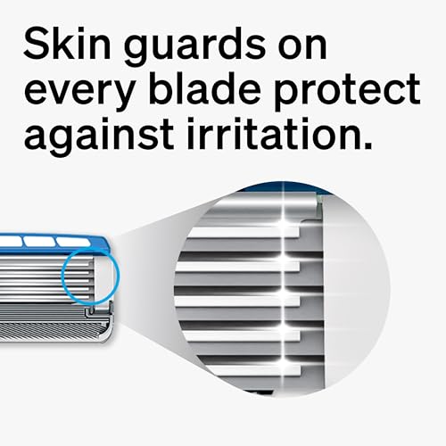 Schick Hydro Dry Skin Razors for Men | 5-Blade Mens Razors for Shaving, 1 Mens Razor Handle with 17 Razor Blades Refills