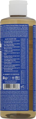 Dr. Bronner's - Pure-Castile Liquid Soap (Peppermint, 16 ounce) - Made with Organic Oils, 18-in-1 Uses: Face, Body, Hair, Laundry, Pets and Dishes, Concentrated, Vegan, Non-GMO