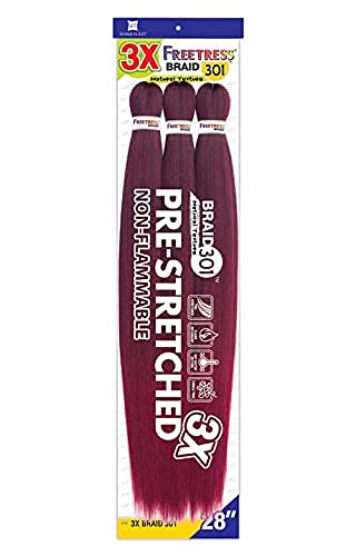 Shake-N-Go Synthetic Pre-Stretch Jumbo Braiding (240g) - 3X BRAID 301 28" (PURPLE)