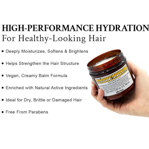 Davines Naturaltech Nourishing Vegetarian Miracle Conditioner, Restructuring & Hydrating for Dry & Damaged Hair - With Vegetal Keratin - Deeply Moisturizes Dry Hair, 8.45 Fl Oz