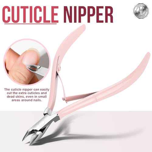 FANDAMEI Cuticle Kit, 4 PCS Nail Care Kit, Cuticle Trimmer, Cuticle Nippers, Ingrown Toenail Removal Kit, Cuticle Clippers, Cuticle Pusher, Nail Cuticle Trimmer, Manicure and Pedicure Kit, Nail Tools