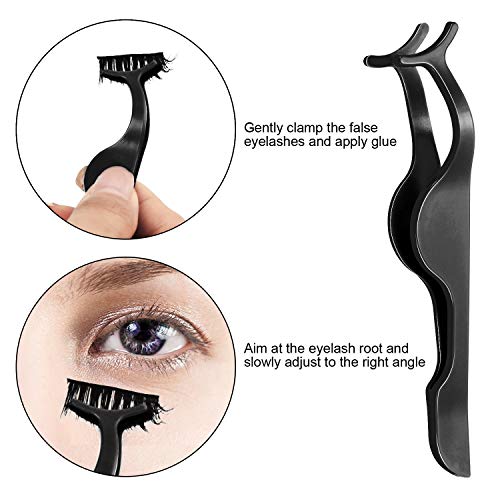 Mudder 48-Piece Eyelash Extension Tweezers Applicator Tool