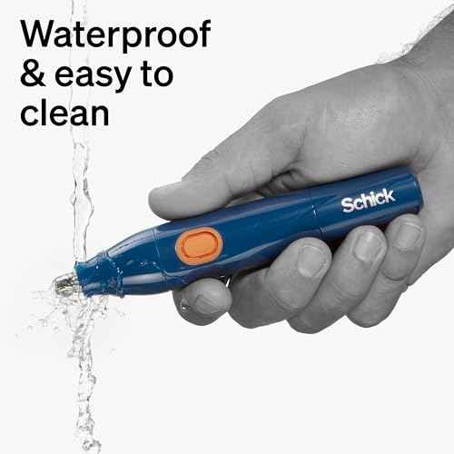 Schick Hair Trimmer, 3-in-1 Trimmer for Nose, Ear & Eyebrows, Painless Hair Removal, Cordless, Quick-Change Attachments, Waterproof, Expert Finish, Unisex Grooming