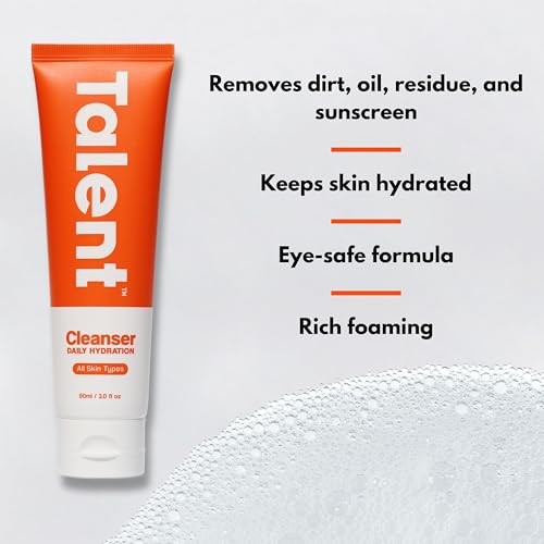 Talent Men's Daily Hydration Cleanser ? Korean Skincare, EWG Verified, Fragrance-Free, Non-Stripping Face Wash with Antioxidants, 3.0 fl oz