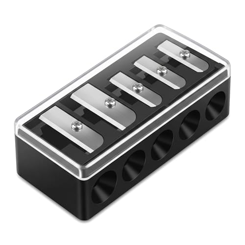 Multi-Size Makeup Pencil Sharpener with Storage Box - Eyebrow, Lip, Eyeliner, Concealer