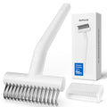 Aumuca White Undercoat Rake for Dogs, Cats, Horses - Deshedding & Dematting Tool