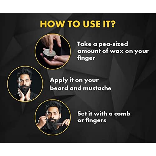 urbangabru Beard, Mustache Wax for Men ? Strong Hold Mooch Styling Wax, Balm, Cream to Shape and Nourish Your Beard (1.7 fl oz)