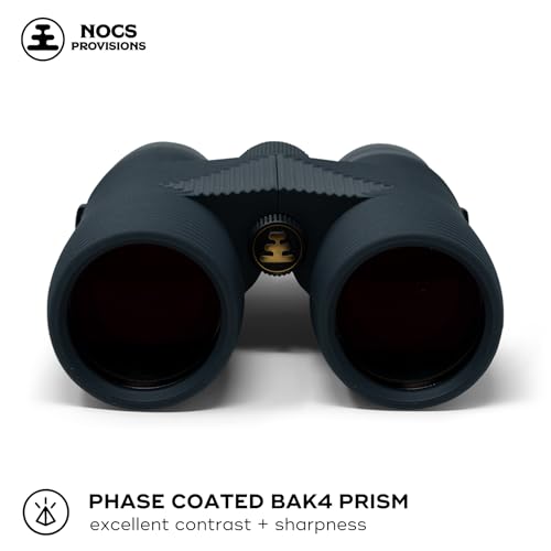 Nocs Provisions Pro Issue 10x42 Waterproof Binoculars, 10X Magnification, Phase Coated Bak4 Prism, Wide View Multi-Coated Lenses for Bird Watching, Wildlife Viewing & Stargazing - Talus Gray