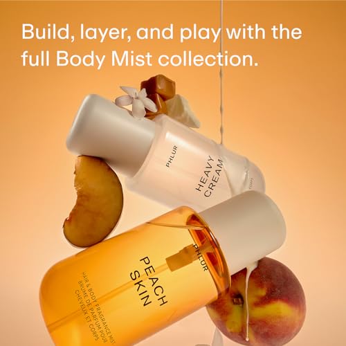 PHLUR Peach Skin Body Mist - Fruity Hair & Body Spray, 8 Fl Oz