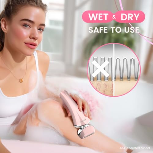 Women’s Electric Razor - Wet & Dry Shaver with 3 Blades - Pink Variation