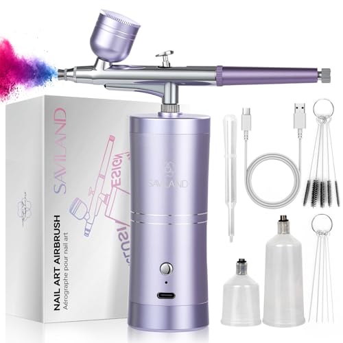 SAVILAND Pro Airbrush for Nails - 25 PSI Cordless