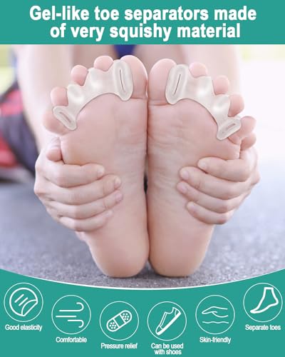 Golbylicc Gel Toe Spacers - 2 Pairs Bunion Corrector