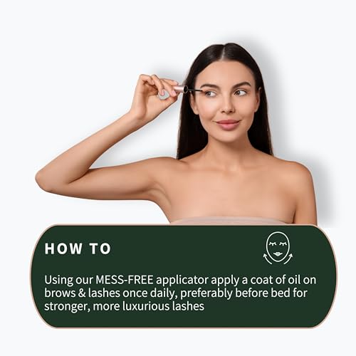 Organic Castor Oil Eyelash Growth Serum with Mascara Wand