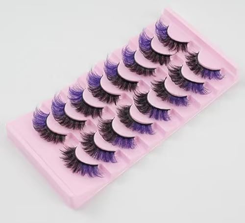 Reusable False Eyelashes 8 Pairs with Pink Tweezers