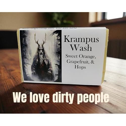 WFG WATERFALL GLEN SOAP COMPANY, LLC, Krampus Wash vegan beer soap enriched with kokum butter moisturizer