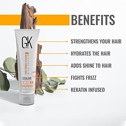 GK HAIR Ultimate Conditioner Duo: Hemp & Moisturizing Formulas for Hydration, Strength, and Shine - Organic, Vegan, Sulfate & Paraben Free