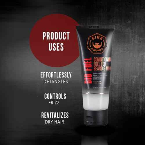 GIBS BioFuel Hair Conditioner For Men - Beard & Hair Conditioner, 3.25 oz