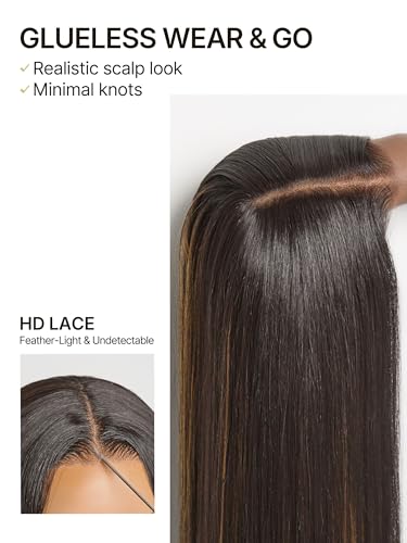 Frodio Veralux™ 28-Inch Glueless Lace Wig - Silky Straight Human Hair