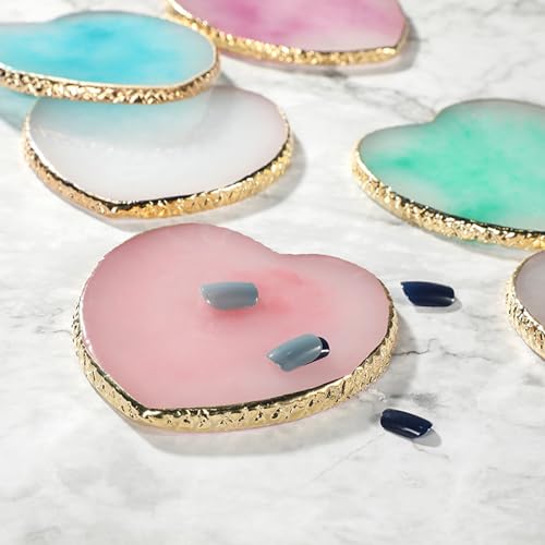 Resin Nail Art Palette with Spatula for Mixing Polish