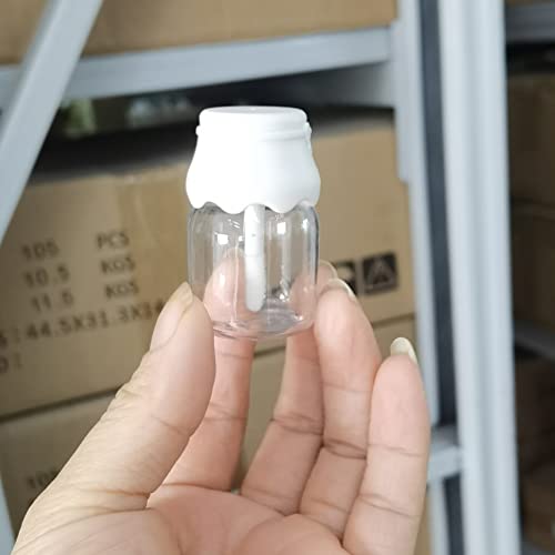 COSIDEA 10PCS Empty 15ml baby bottle lip gloss tubes White Cute Lipgloss Container Tube Packing castor oil container (10)