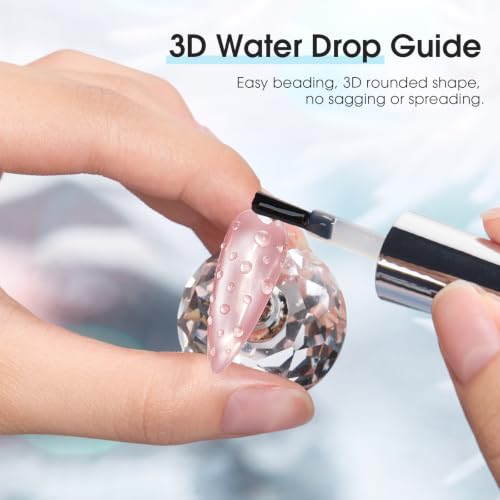 3D Raindrop Gel Polish Top Coat - Mirror High Gloss No Wipe