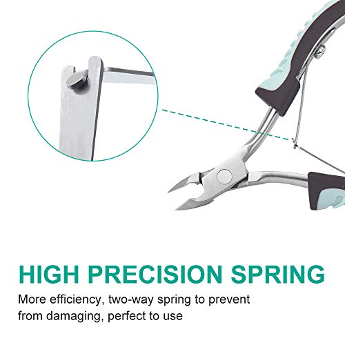 IVON Professional Cuticle Nipper - Stainless Steel Trimmer with Non-Slip Handle